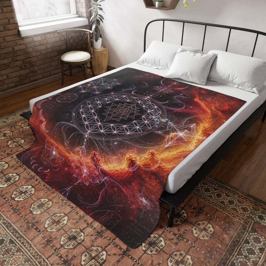 Sacred Geometry Blanket — Gamma Cygni Nebula