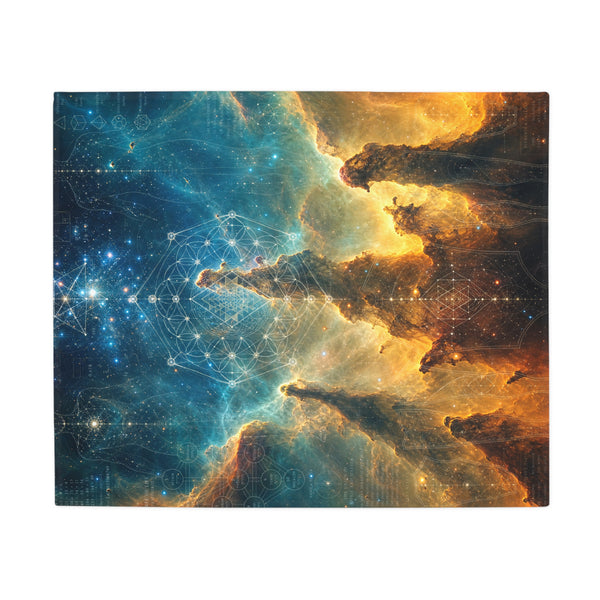 Sacred Geometry Fleece Blanket - Boomerang Nebula