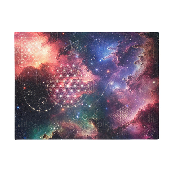 Sacred Geometry Fleece Blanket - Lagoon Nebula