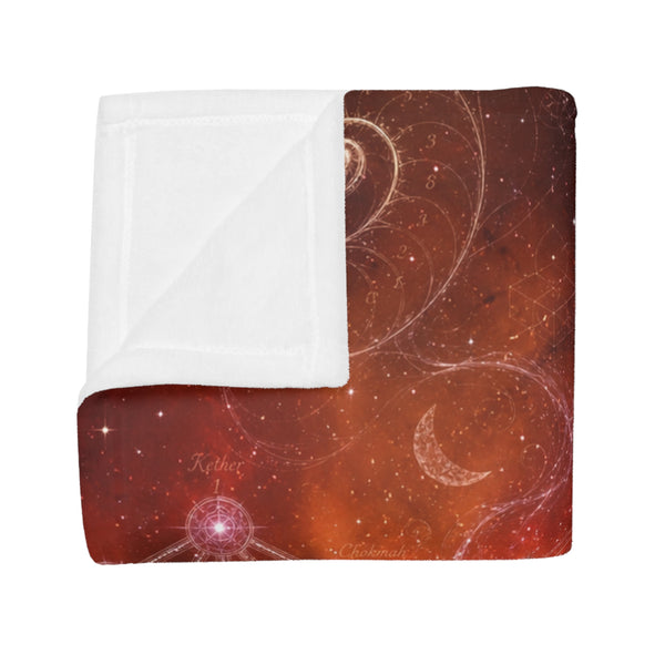 Sacred Geometry Fleece Blanket - Red Spider Nebula