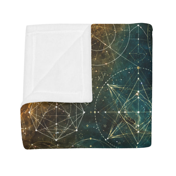 Sacred Geometry Fleece Blanket - Stingray Nebula