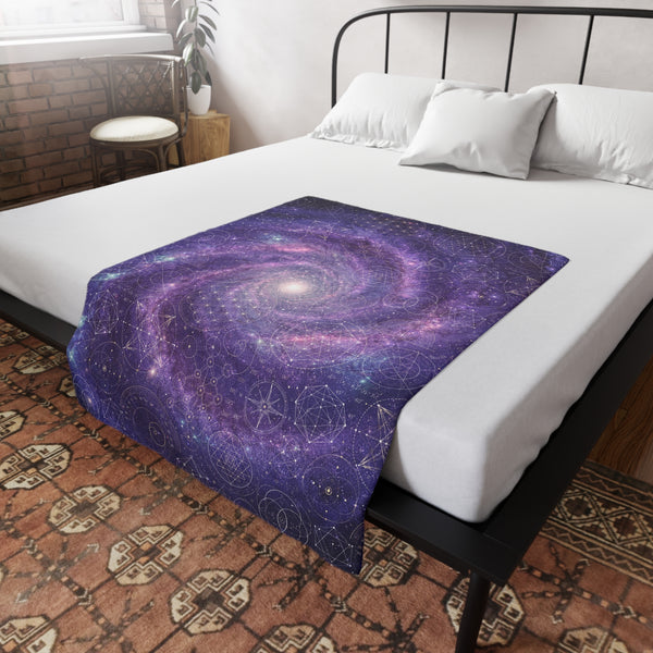 Sacred Geometry Fleece Blanket - Tarantula Nebula