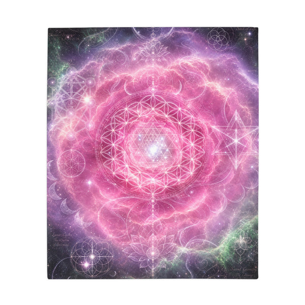 Sacred Geometry Fleece Blanket - Carina Nebula