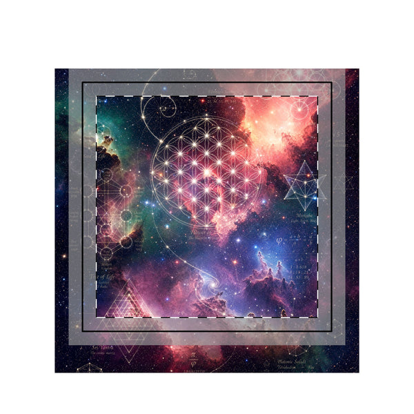 Sacred Geometry Throw Pillow Case - Cosmic Constellation