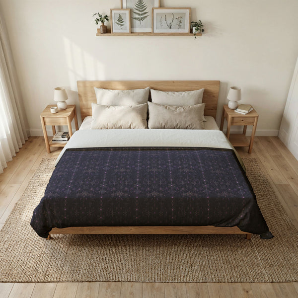 Sacred Geometry Cotton Duvet Cover - Celestial Weave