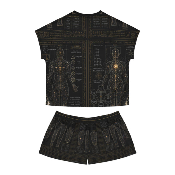 Women's Sacred Geometry Pyjama Set — Sacred Blueprint
