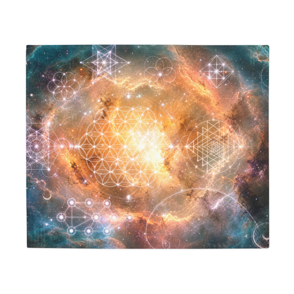 Sacred Geometry Fleece Blanket - Ring Nebula