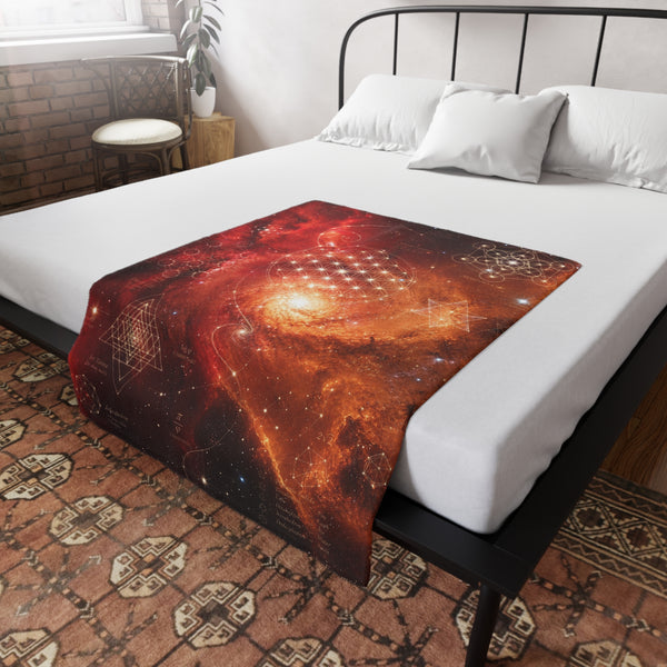Sacred Geometry Fleece Blanket - Pelican Nebula