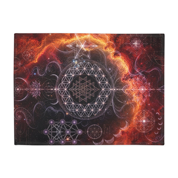 Sacred Geometry Fleece Blanket - Gamma Cygni Nebula