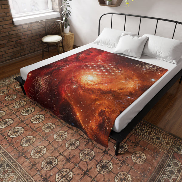 Sacred Geometry Fleece Blanket - Pelican Nebula