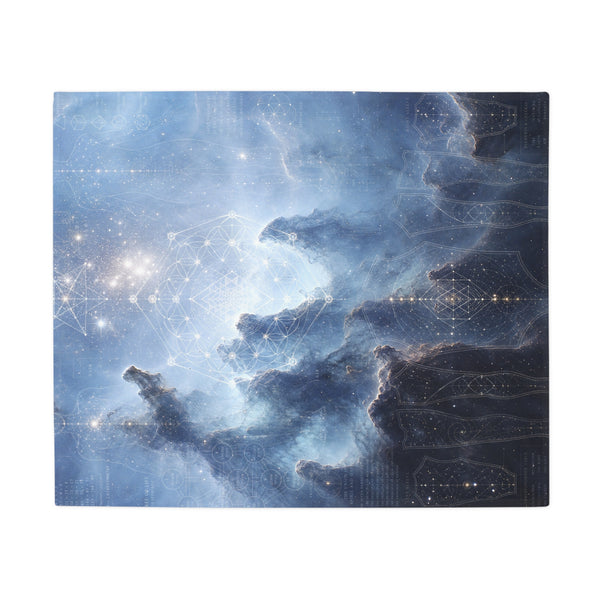 Sacred Geometry Fleece Blanket - Dumbbell Nebula