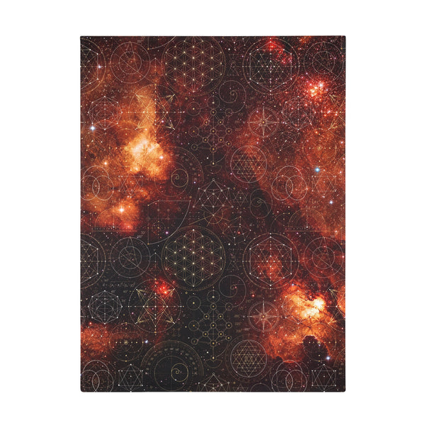 Sacred Geometry Fleece Blanket - North America Nebula