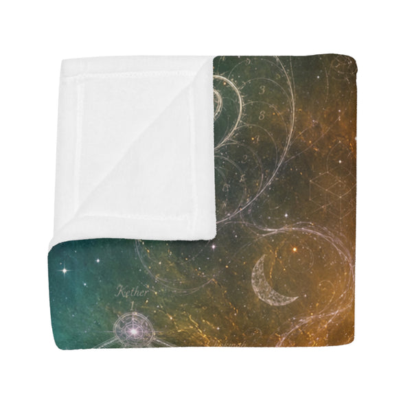 Sacred Geometry Fleece Blanket - Flame Nebula