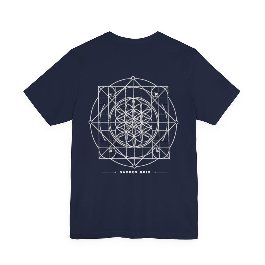 Sacred Grid Tee — Navy