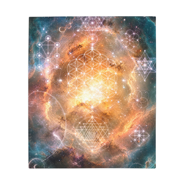 Sacred Geometry Fleece Blanket - Ring Nebula