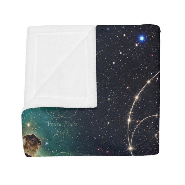Sacred Geometry Fleece Blanket - Lagoon Nebula