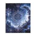 Sacred Geometry Blanket — Blue Flash Nebula