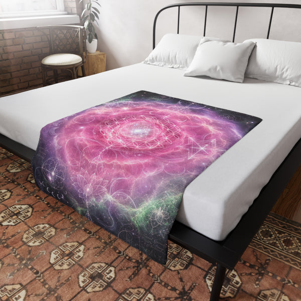 Sacred Geometry Fleece Blanket - Carina Nebula