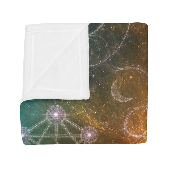 Sacred Geometry Fleece Blanket - Flame Nebula