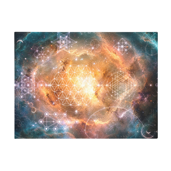 Sacred Geometry Fleece Blanket - Ring Nebula