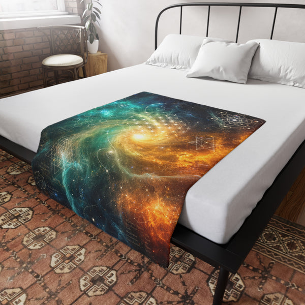 Sacred Geometry Fleece Blanket - Cat's Eye Nebula