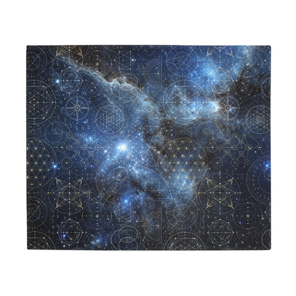 Sacred Geometry Fleece Blanket - Horsehead Nebula