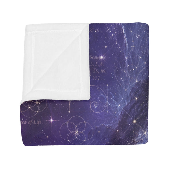 Sacred Geometry Fleece Blanket - Saturn Nebula