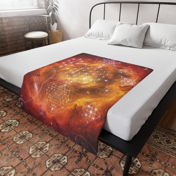 Sacred Geometry Fleece Blanket - Soul Nebula