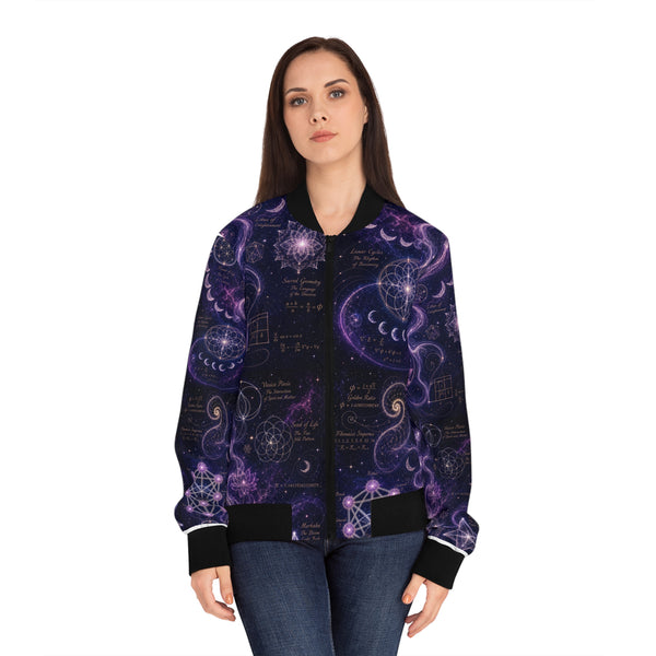 Women's Sacred Geometry Bomber Jacket — Origin Universe