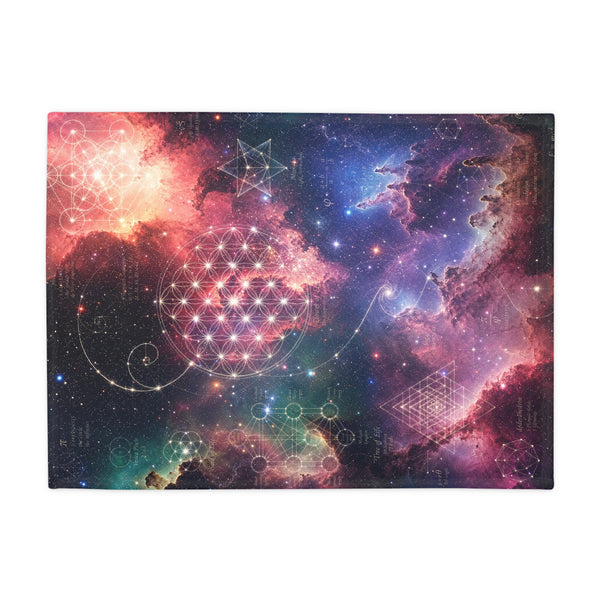 Sacred Geometry Fleece Blanket - Lagoon Nebula