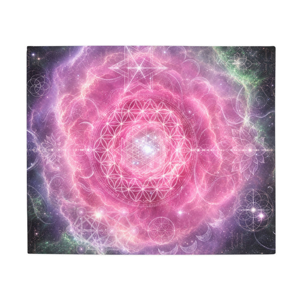 Sacred Geometry Fleece Blanket - Carina Nebula