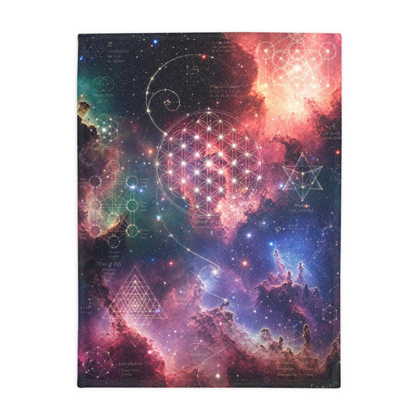 Sacred Geometry Fleece Blanket - Lagoon Nebula