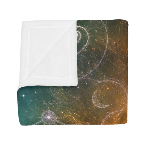Sacred Geometry Fleece Blanket - Flame Nebula