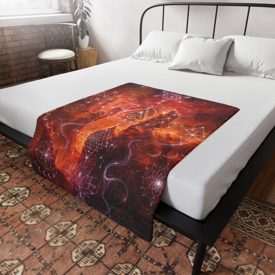 Sacred Geometry Blanket — Red Spider Nebula
