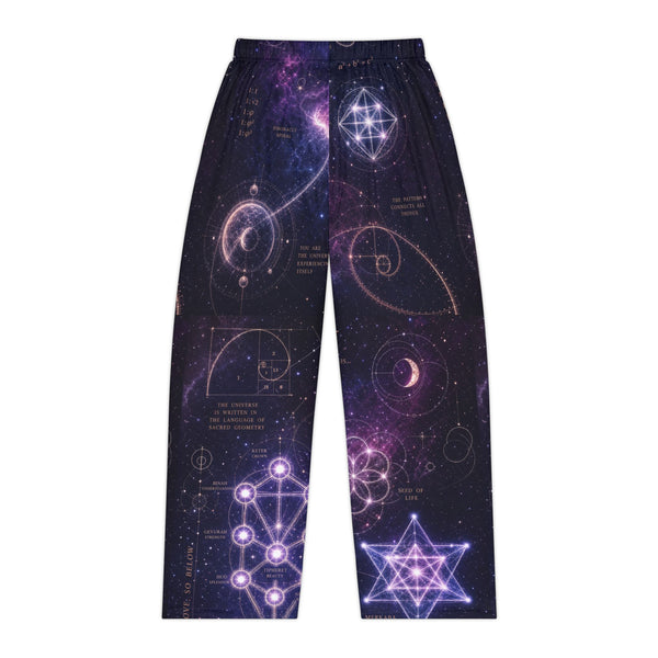 Women's Sacred Geometry Pyjama Pants — Cosmic Bloom