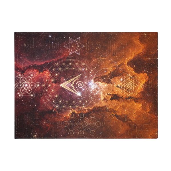 Sacred Geometry Fleece Blanket - Lobster Claw Nebula