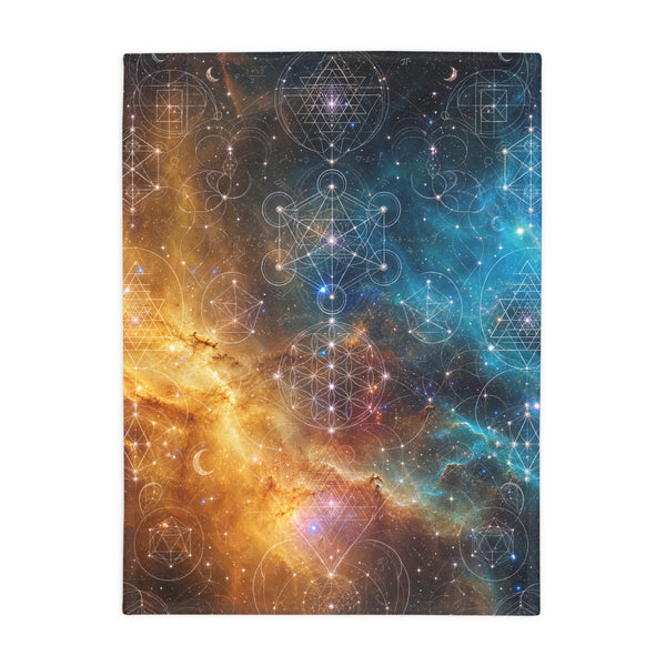 Sacred Geometry Fleece Blanket - Helix Nebula