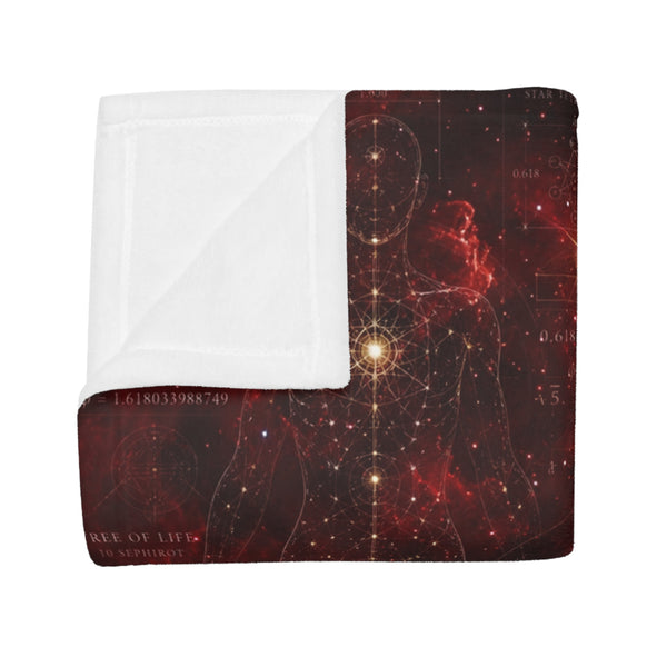 Sacred Geometry Fleece Blanket - Skull & Crossbones Nebula