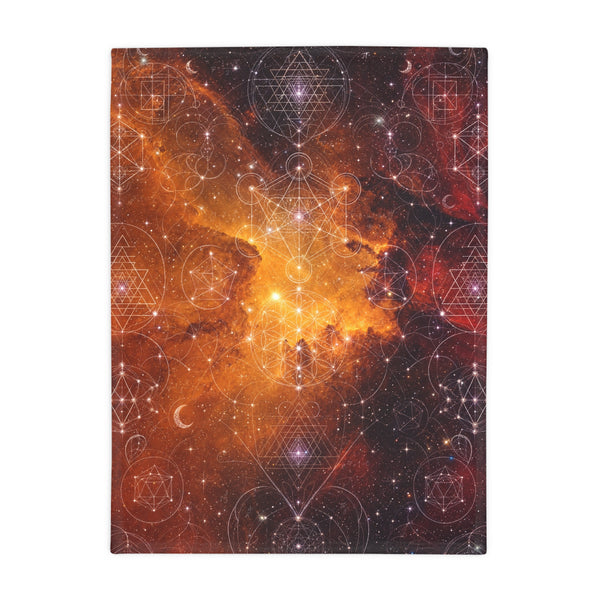 Sacred Geometry Fleece Blanket - Heart Nebula