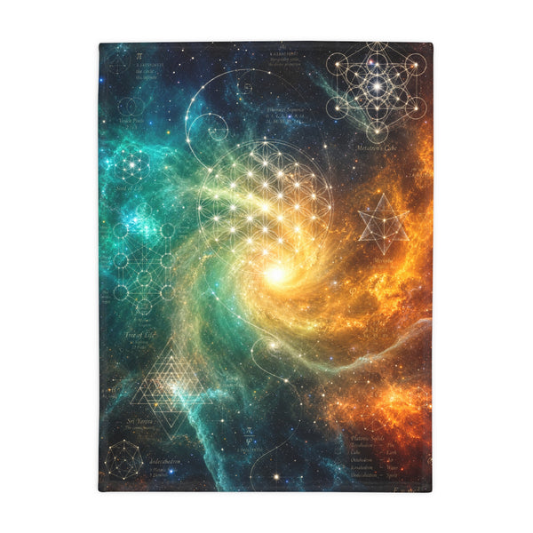 Sacred Geometry Fleece Blanket - Cat's Eye Nebula
