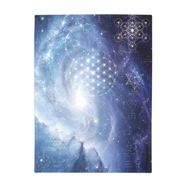 Sacred Geometry Fleece Blanket - Blinking Planetary Nebula