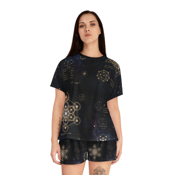 Women's Sacred Geometry Pyjama Set — Cosmic Constellation