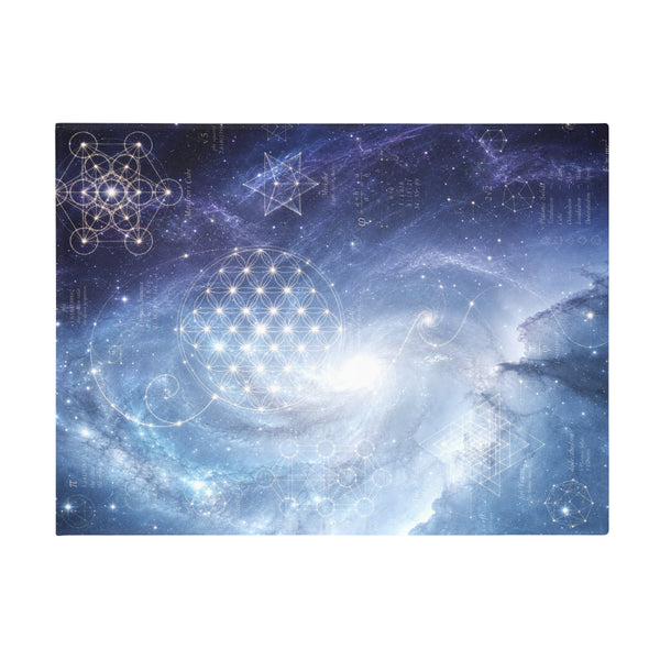 Sacred Geometry Fleece Blanket - Blinking Planetary Nebula