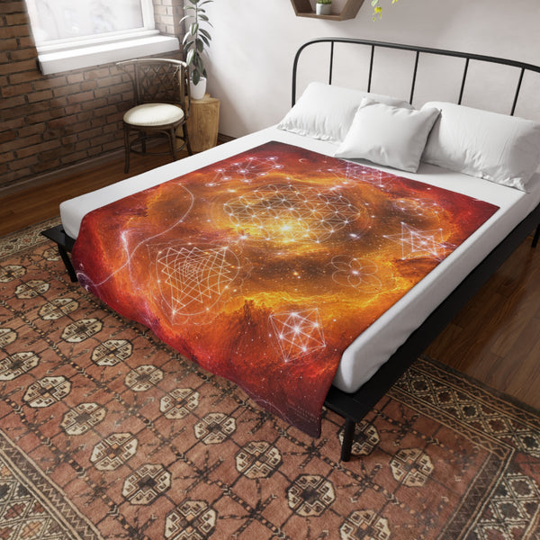 Sacred Geometry Fleece Blanket - Soul Nebula