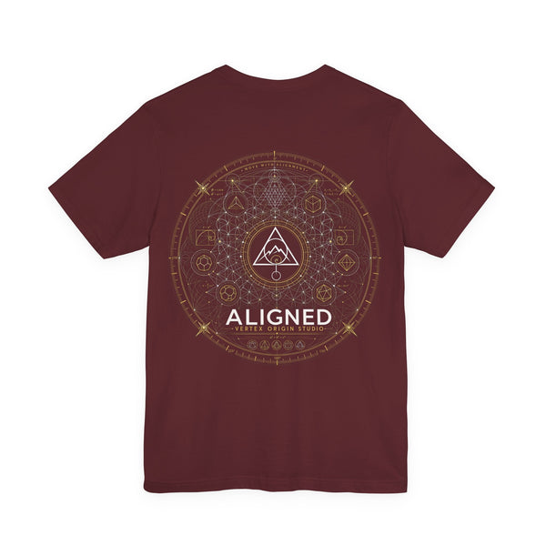 Aligned Tee — Maroon — Back Design