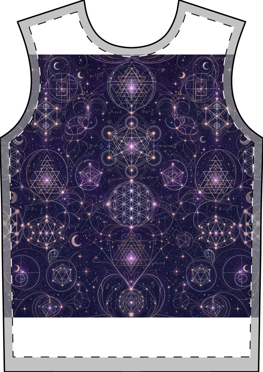 Men's Sacred Geometry Pajama Set — Celestial Weave — Back