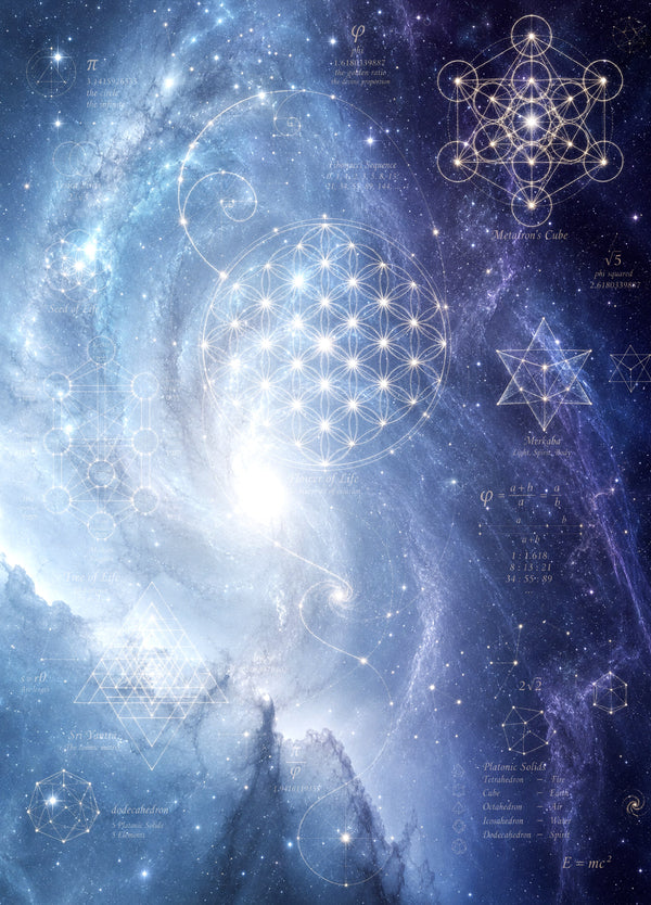 Sacred Geometry Blanket — Cosmic Constellation — Winter