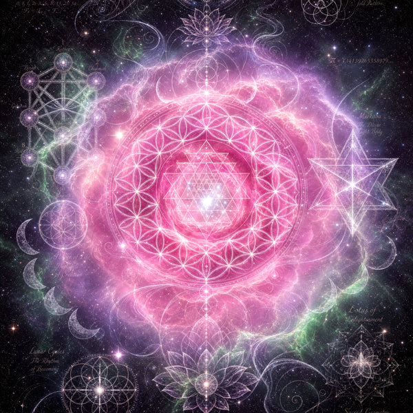 Sacred Geometry Pillow — Sacred Bloom — Spring