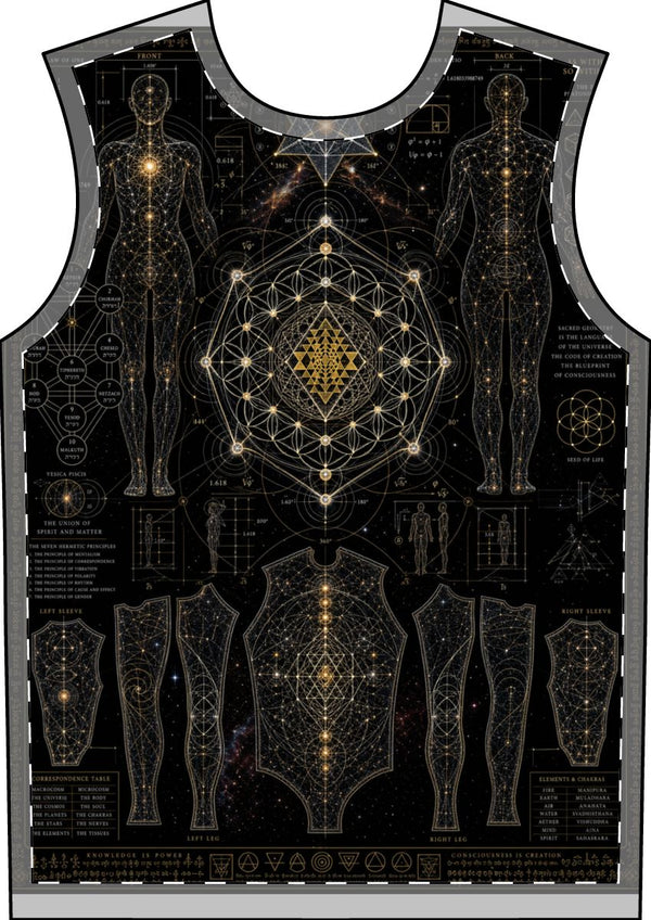 Men's Sacred Geometry Pajama Set — Sacred Blueprint — Front