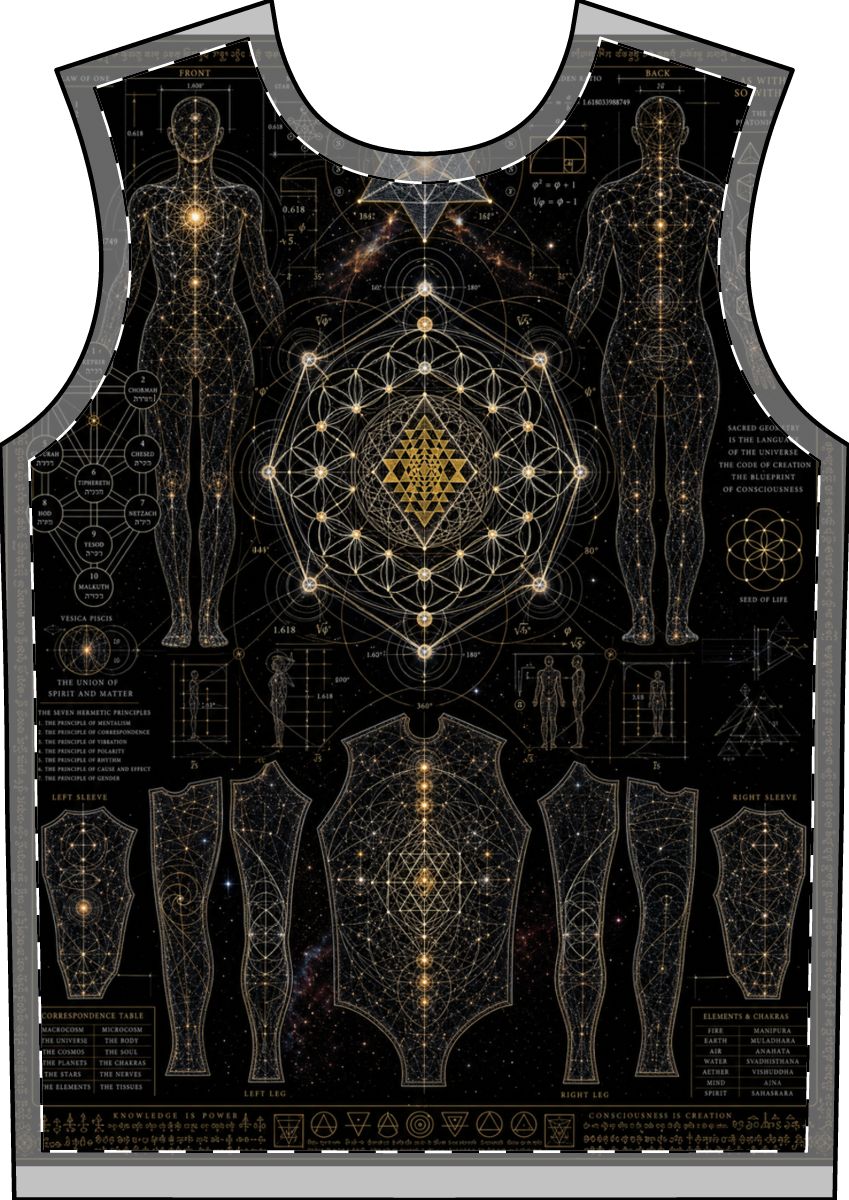Men's Sacred Geometry Pajama Set — Sacred Blueprint — Front